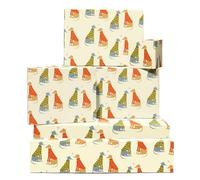 CENTRAL 23 Lot de 6 feuilles de papier cadeau d'anniversaire pour chien - Whippet portant des pulls - Pour homme et femme amoureux des chiens - Noël, anniversaire, Saint-Valentin - Recyclable