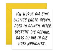 Central 23 - Lustige Geburtstagskarte - ICH WÜRDE DIR EINE LUSTIGE KARTE GEBEN - Humorvolle Glückwunschkarte zum Geburtstag für Männer Frauen Ihn Sie - Mit witzigen Aufklebern