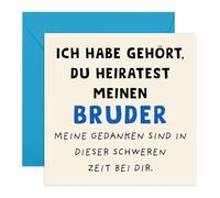 Central 23 Lustige Hochzeitskarte Bruder Glückwunsch Braut Schwägerin Witzig Kommt Mit Aufklebern Jahrestagsgeschenk Niedliches Geschenk Paar Von
