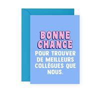 Central 23 Nouvelle carte d'emploi pour homme - trouver de meilleurs collègues que nous - Carte d'adieu drole pour femme - Cadeau humoristique pour amie, lui, elle - Carte depart collegue