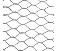 Centrale Brico – Grillage hexagonal galvanisé – NATURE – 0,5 x 10 m – Ép. 13 mm – Gris
