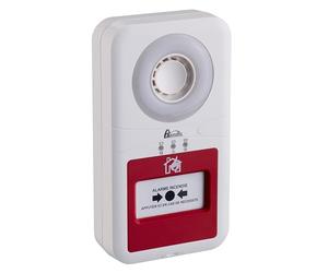 Centrale d'Alarme Incendie Type 4 LBX21241, Radio sans Fil, à Pile, Blanc, Sirène 90dB, pour ERP