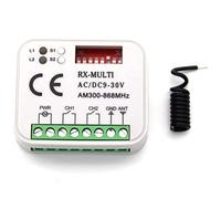 Centrale de Réception Radio Universelle avec Télécommande Multi-Marque pour Portail de Garage Automatique, 2 CH, Code Fixe et Roulant, 9/30V, 433 868 MHz, AC/DC