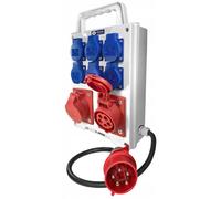 Centrale électrique de chantier, courant fort, 2x16 A, 6x16 A, 230 V, IP44, avec câble de raccordement d'environ 2 m