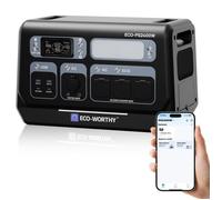 Centrale électrique portable - ECO-WORTHY -PS2400 - Batterie LiFePO4 2048Wh - Charge rapide Avec Panneau Solaire
