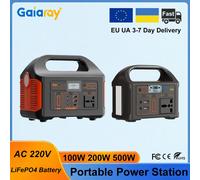 Centrale électrique portable Gaiaray 100W 200W 500W avec batterie LiFePO4 460,8 Wh, alimentation de secours UPS AC 220V, générateur solaire, lampe LED, batterie externe mobile pour la maison, le 200W