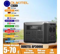 Centrale Électrique Portable OUKITEL BP3000E 3200W 2048Wh avec Batterie LiFePO4, Générateur Solaire 220V Prise EU, Alimentation de Secours Domestique, Recharge Murale Rapide, Onduleur à Onde noir