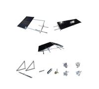 Centrale électrique pour balcon Support Montage vertical Kit complet pour 3 panneaux PV Module solaire Toiture Toiture plate 10-40