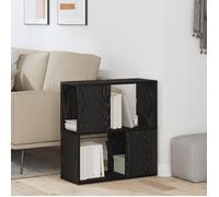 Bibliothèque vidaXL Noire en Chêne 60x24x63 cm en Bois d'Ingénierie
