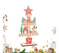 Centre de table de Noël avec renne en bois pour table avec arbre | Pour étagère nappe maison exposition saisonnière