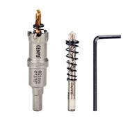 CENYB scie cloche metal 13/16" (21mm) à pointe en carbure de tungstène, avec 2 forets pilotes titanées - Idéale pour métaux durs, acier inoxydable, fer, alliage d'aluminium, bois et plastique