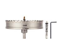 CENYB scie cloche metal 6-5/16" (160mm) à pointe en carbure de tungstène, avec 2 forets pilotes titanées - Idéale pour métaux durs, acier inoxydable, fer, alliage d'aluminium, bois et plastique