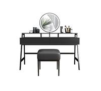 Cenz-888 Ensemble de vanité Maquillage Ensemble Noir Bureau avec Miroir Table et Chaise Table de Maquillage(Petit)