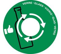Cep 1009330031 Corbeille à papier Couvercle - Ø 380 mm, vert pour verre