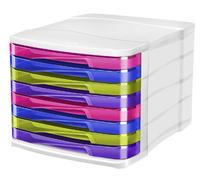 CEP Office Solutions – Module de classement Gloss 398 HM 8 tiroirs multicolores