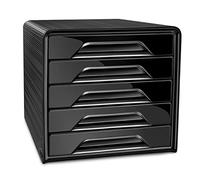 CEP Bloc de classement Module Organisateur 5 tiroirs Rangement documents Bureau Smoove Smoove Noir