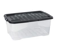 CEP Boîte de rangement curve transparente avec couvercle clipsé - Capacité 42 L