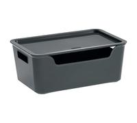 CEP Boîte de rangement grise polypropylène 4,22 L Bella - Lot de 6