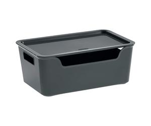 CEP Boîte de rangement grise polypropylène 4,22 L Bella - Lot de 6