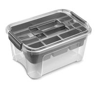 CEP Boîte de rangement transparente Combi-Box avec organiseur couvercle et poignées clipsées - Capacité 13 L