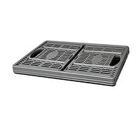 CEP Caisse Pliante parois ajourées Cagette Pliable avec poignées Noir/Gris