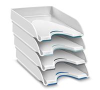 CEP Corbeille à courrier Nuance, format A4, pack de 4, blanc