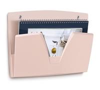CEP Corbeille murale magnétique Rose poudré Mineral Présentoir Rangement bureau documents format 24x32cm Organiseur dossiers