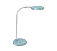 CEP Lampe de Bureau LED FLEX Moderne à Intensité Variable, Interrupteur Tactile, Socle Porte Téléphone Incliné, Lampe sur Pied Vert D'eau