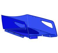 CEP Lot de 6 Corbeilles à courrier Pro Maxi Happy Hauteur 11,5 cm Bleu Translucide