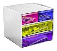 CEP Mini module de classement MyCube - 4 tiroirs - Multicolore
