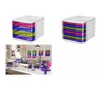 Module de classement Cep Happy 4 tiroirs translucide multicolore