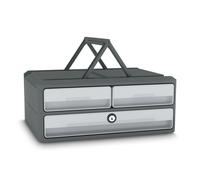 CEP Module de classement MoovUp Secure 3 tiroirs - Gris