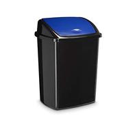 CEP Poubelle à Couvercle Basculant Plastique 50L, Plastique, Bleu