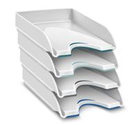CEP Set de 4 Bacs à courrier Nuance Soft pour documents A4 - Blanc