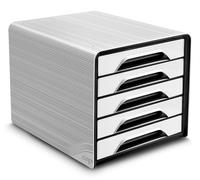 CEP Smoove, module de classement 5 tiroirs - Blanc, façades noires