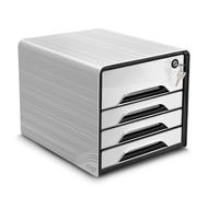 CEP Bloc de classement avec serrure Module Organisateur 4 tiroirs Rangement documents Bureau Smoove Secure Blanc Noir