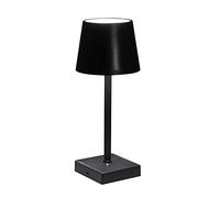 Lampe de table d'intérieur lampe de table à batterie rechargeable dimmable 3-étapes lampe de chevet USB, noir, LED blanc chaud, LxPxH 10,5x10,5x26 cm