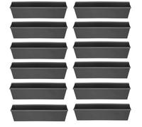 Cepewa Lot de 12 jardinières compatibles avec les palettes européennes - En plastique - Largeur : 38 cm - Largeur : 38 cm - Largeur : 38 cm