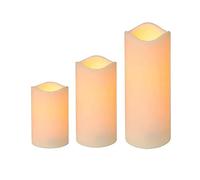 Cepewa Lot de 3 Bougies Chauffe-Plat Submersibles et étanches, Bougies de sécurité LED sans Flamme, à Couleur Changeante, pour la décoration, colorées et imperméables, Plastique, 3 pièces