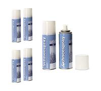 Cepewa Lot de 6 sprays de neige décorative, 111 ml, pour neige artificielle de Noël (2 x 3 sprays de neige)