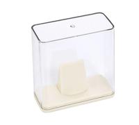 Ceprznvey Boîte de rangement transparente à panneaux coulissants sur le devant - 10,5 cm - Avec couvercle anti-poussière - Affichage de badges avec couvercle de protection - Pour la maison ou le