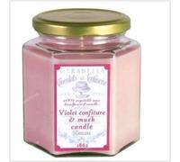 CERABELLA Bougie en pot en verre cire de soja parfumée Confiture-Musk Violet 8x10 cm