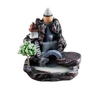 Ceramic Backflow Incense Burner Waterfall Holder, Decorative Zen Aromatherapy Ornament, Artistic Flow Stand for Sandalwood Fragrance Experience | Stylish Meditation and Home Decoration Accessory