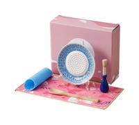 Ceramic Garlic Grater Plate Embossed Grinding Dish for Ginger | Premium ceramic grater plate with embossed teeth for efficient ginger garlic grinding and easy cleanup in any Blue B