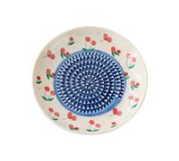 Ceramic Grater Plate Ceramic Manual - Round Fruit Pattern Bowl Garlic Bowl | Garlic Grater Bowl for Vegetable Chocolate Strawberry Kitchen | Food Peel Baking Cooking Ceramic Grater Plate Ceramic Manual