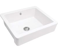 Evier timbre d'office céramique blanc SABOR 1 bac 615x485