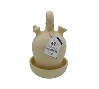 CERÁMICA RAMBLEÑA | Cruche Traditionnelle en Terre Cuite avec Anse Ronde Base Fine de La Rambla (Córdoba) | 100% fait main | 3.75 litres | Écho | plaque incluse