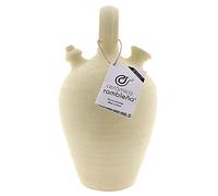 CERÁMICA RAMBLEÑA | Cruche Traditionnelle en Terre Cuite avec Anse Ronde Base Fine de La Rambla (Córdoba) | 100% fait main | 2.75 litres | Écho | Plaque NON incluse