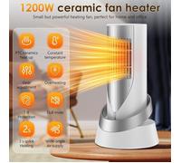 CeramicHeater EconomicalElectricFanHeaterwithThermostat 1200W LowConsumption PortableforOffice Bedroom LivingRoom TiltProtec SPILEX