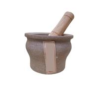 Céramique ail gingembre pestle set, Ensemble de mortier et pilon en pierre médicale for l'ail, le gingembre les épices